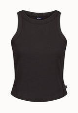 Regine Women's Ribbed Tank Top, Carbon black - KT0119H