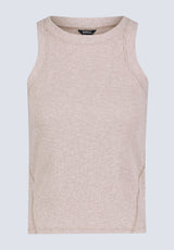 Buffalo David Bitton Regine Women's Ribbed Tank Top, Flax beige - KT0119H