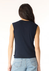 Elayne Women’s Sleeveless Top, Navy - KT0191P