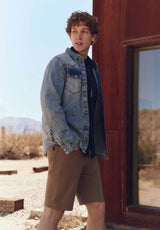 Sheldon Men’s Long-Sleeve Shirt, Light Denim Blue - BM22636