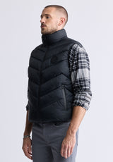 Davies Men's Puffer Vest, Black - OBMEF007