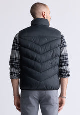 Davies Men's Puffer Vest, Black - OBMEF007