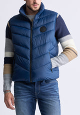 Davies Men's Puffer Vest, Navy - OBMEF007