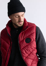 Davies Men's Puffer Vest, Chilli - OBMEF007