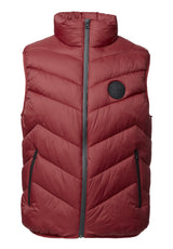 Davies Men's Puffer Vest, Chilli - OBMEF007