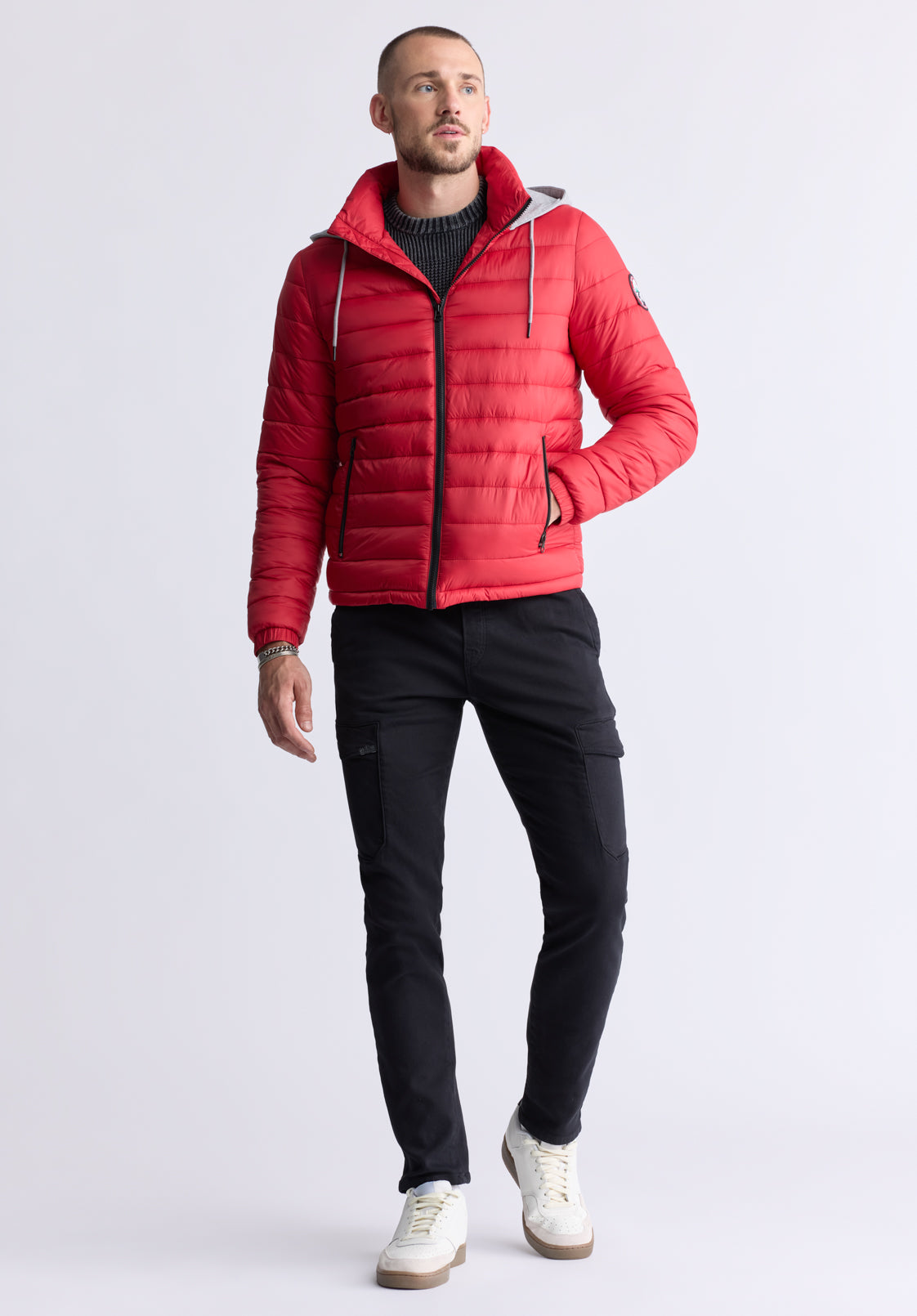 『TEN BUFFALO JKT RED M』 Vince Men's Quilted Zip-Up Jacket, Salsa – Buffalo Jeans