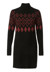 Buffalo David Bitton Massima Black Women's Long Sleeve Mock Neck Sweater Dress - SD0001H