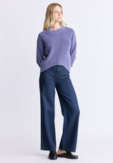 Buffalo David Bitton Kassanda Women's 3/4 Sleeve Knit Sweater, Blue - SW0100H