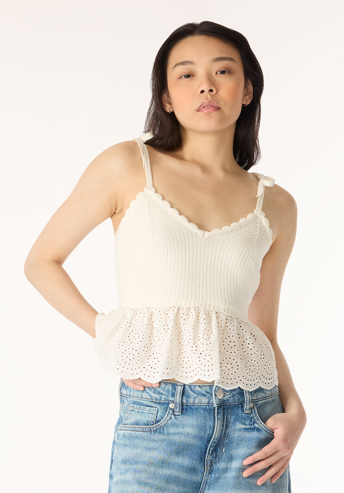 Picabo Textured Knit Peplum Top – Buffalo Jeans