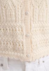 Buffalo David Bitton Merrybell Women's Pointelle Knit Vest with Button-Down Front Color