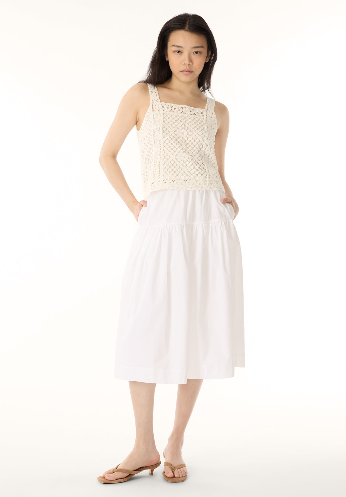 Thalassa Women's Crochet Tank Top, White – Buffalo Jeans