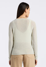Buffalo David Bitton Valencianna Women's V-Neck Lightweight Knit Sweater Color FLAX