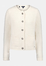 Elettra Women's Textured Knit Button-Front Cardigan color PRISTINE