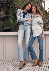 Mid Rise Bootcut Queen Women's Jeans, Vintage and Veined - BL15872