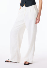 Adelina Women's Linen Blend Wide-Leg Pants, Off-White - WB0027P