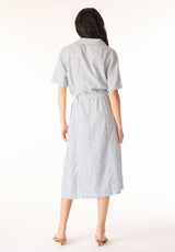 Buffalo Dresses Grey Woven Casual Dresses Midi Dress Classic Collar