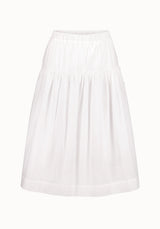 Buffalo Skirts White Woven Skirts Midi Skirt Elastic Waistband