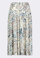 Buffalo David Bitton Lupita Women's Floral Print Tiered Midi Skirt Color