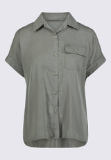 Buffalo David Bitton Milly Women's Short Sleeve Shirt, Khaki - WT0132S Color 