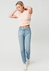 Buffalo David Bitton STRAIGHT JAYDEN High Rise Vintage Wash Jeans - BL15792 Color INDIGO