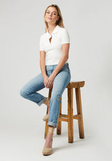 Buffalo David Bitton STRAIGHT JAYDEN High Rise Vintage Wash Jeans - BL15792 Color INDIGO