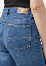 High Rise Wide Leg Addie Women's Jeans, Indigo - BL15817