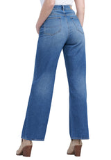High Rise Wide Leg Addie Women's Jeans, Indigo - BL15817