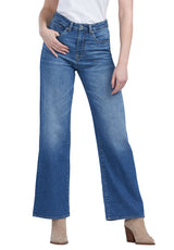 High Rise Wide Leg Addie Women's Jeans, Indigo - BL15817