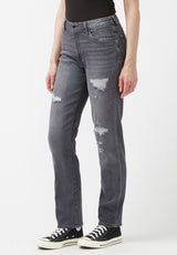 High Rise Straight Jayden Women's Jeans, Grey - BL15845