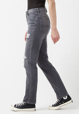 High Rise Straight Jayden Women's Jeans, Grey - BL15845