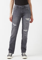 High Rise Straight Jayden Women's Jeans, Grey - BL15845