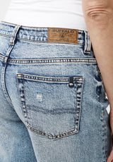 Buffalo David Bitton Low & Loose Gwen Sanded Jeans - BL15873 Color INDIGO