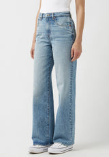 Buffalo David Bitton High Rise Wide Leg Addie Vintage Feel Jeans - BL15901 Color INDIGO