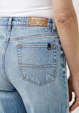 Buffalo David Bitton High Rise Wide Leg Addie Vintage Feel Jeans - BL15901 Color INDIGO