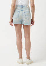 Buffalo David Bitton Super High Rise Joanna Bleached Down Shorts - BL15909 Color INDIGO