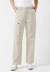 Buffalo David Bitton Low Rise Straight Gia Beige Cargo Pants - BL15915 Color TURTLEDOVE