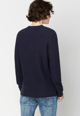 Buffalo David Bitton Wamill Cotton Henley - BM23691 Color MIDNIGHT BLUE