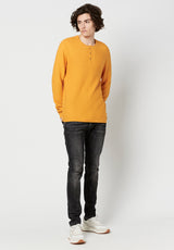 Buffalo David Bitton Wamill Cotton Henley - BM23691 Color SCOTCH