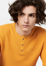 Buffalo David Bitton Wamill Cotton Henley - BM23691 Color SCOTCH