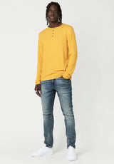 Buffalo David Bitton Faded Kaduk Henley Shirt - BM23795 Color SCOTCH