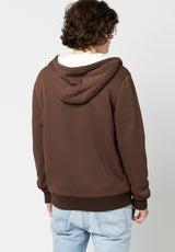 Buffalo David Bitton Fleece & Sherpa Fasox Hoodie - BM23800 Color CHOCOLATE