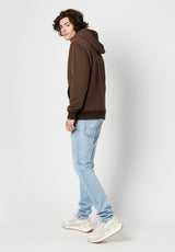 Buffalo David Bitton Fleece & Sherpa Fasox Hoodie - BM23800 Color CHOCOLATE