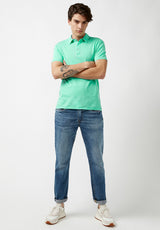 Buffalo David Bitton Kumok Burnout Henley Shirt - BM23928 Color COCKATOO