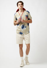 Buffalo David Bitton Higgers Cotton Twill Blend White Shorts - BM23934 Color MILK