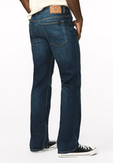 Driven Men's Relaxed Straight Jeans, Dark Blue Sanded- BM22640