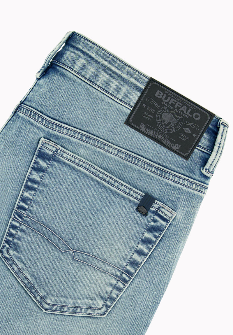 Six Men's Straight Freedom Flex Jeans, Sanded Wash – Buffalo Jeans