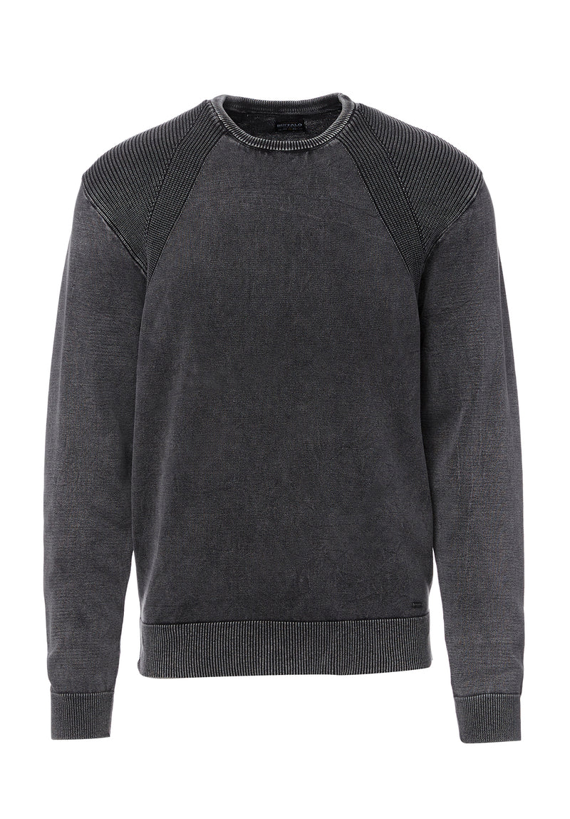 Buffalo David Bitton Woshat Black Men’s Sweater - BM24063  