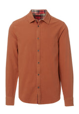 Buffalo David Bitton Siamik Orange Long-Sleeve Men’s Shirt - BM24116  