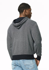 Wanto Men's Striped Sweater Hoodie, Whale - BM24905