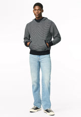Wanto Men's Striped Sweater Hoodie, Whale - BM24905